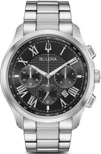 BULOVA Black Stainless Steel Watch-96B288