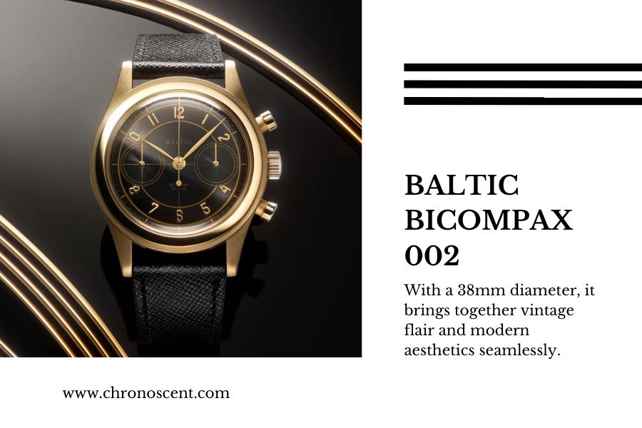 BALTIC BICOMPAX 002 - GOLD PVD - BLACK