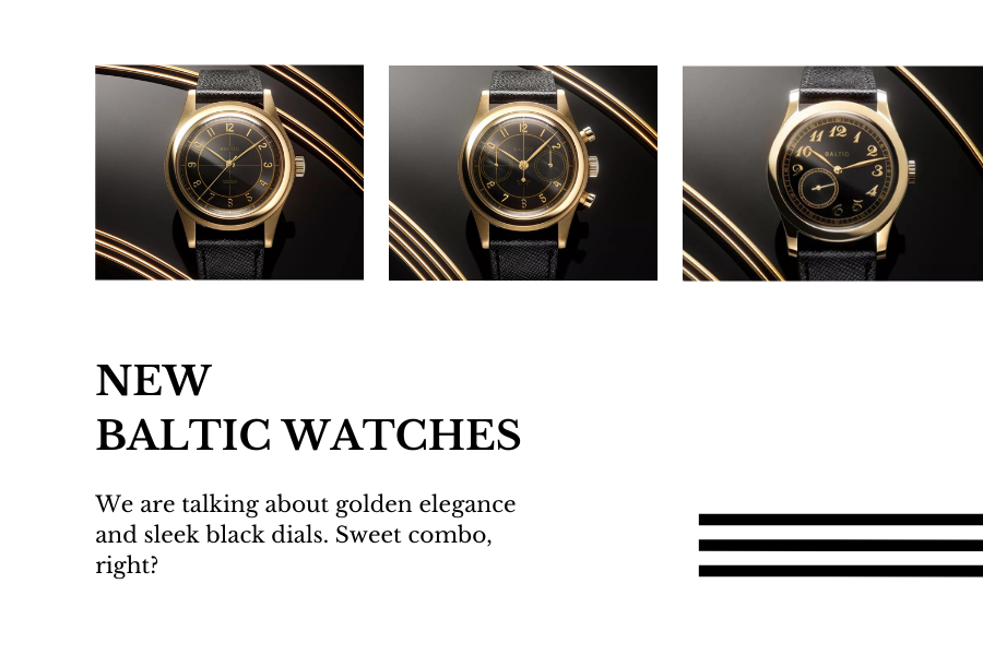 New Baltic Watches - GOLD PVD - BLACK