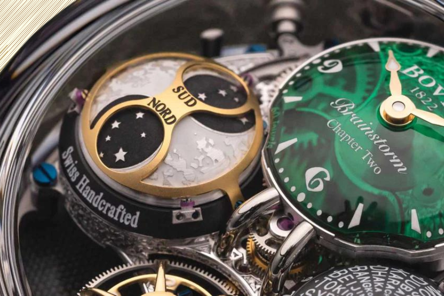 luxury bovet watch in green dragon Chrono Scent