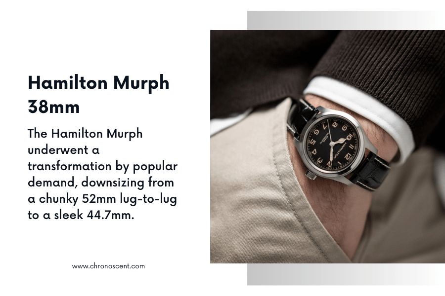 Hamilton Murph 38 on the wrist